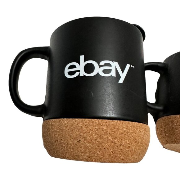 Ebay Coffee Mug Ebay Canada Seller Swag Lot 2 Black Ceramic Cork w Lids New - Picture 10 of 13